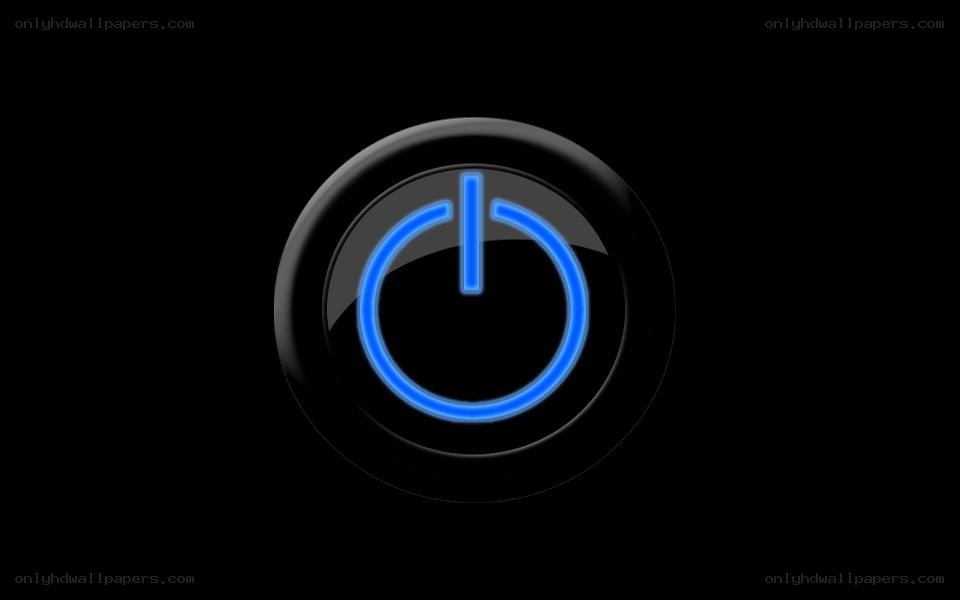 blue power button icon