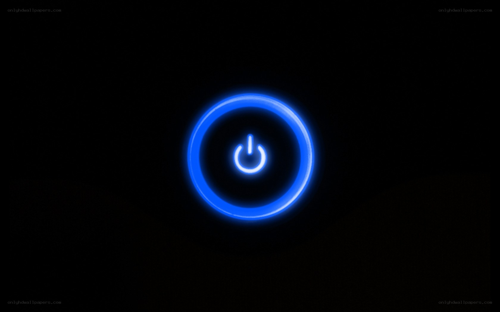 blue power button icon
