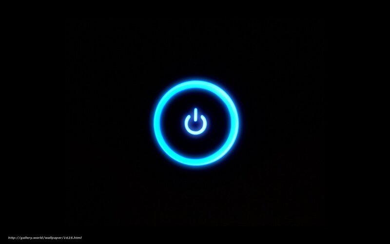 blue power button icon