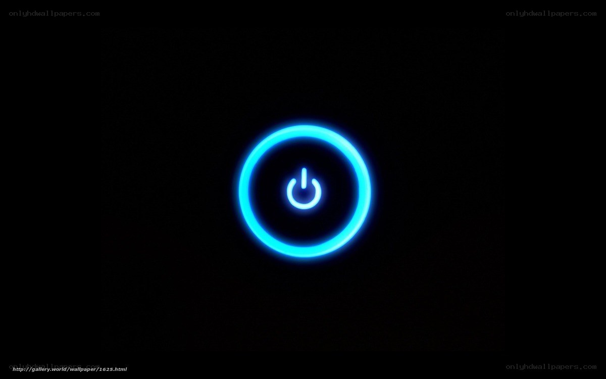 blue power button icon