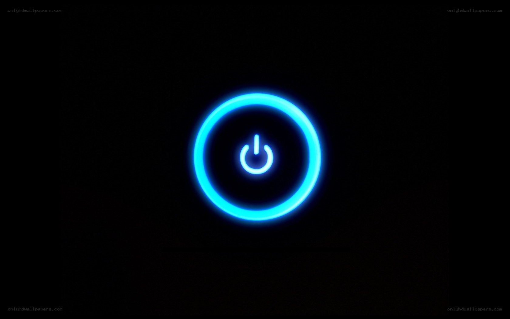 blue power button light