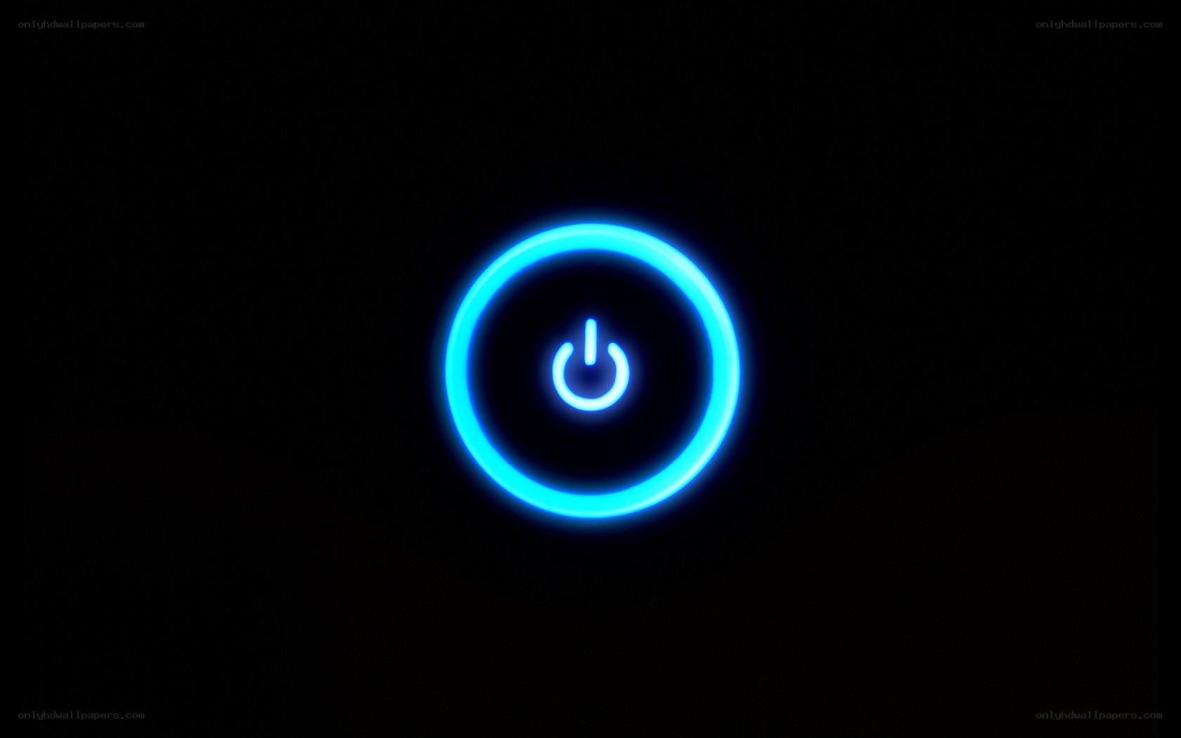 blue power button light