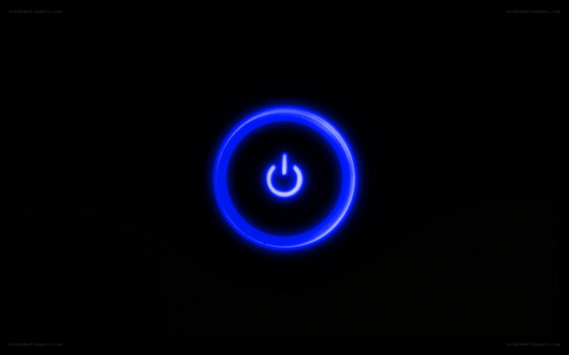 blue power button light