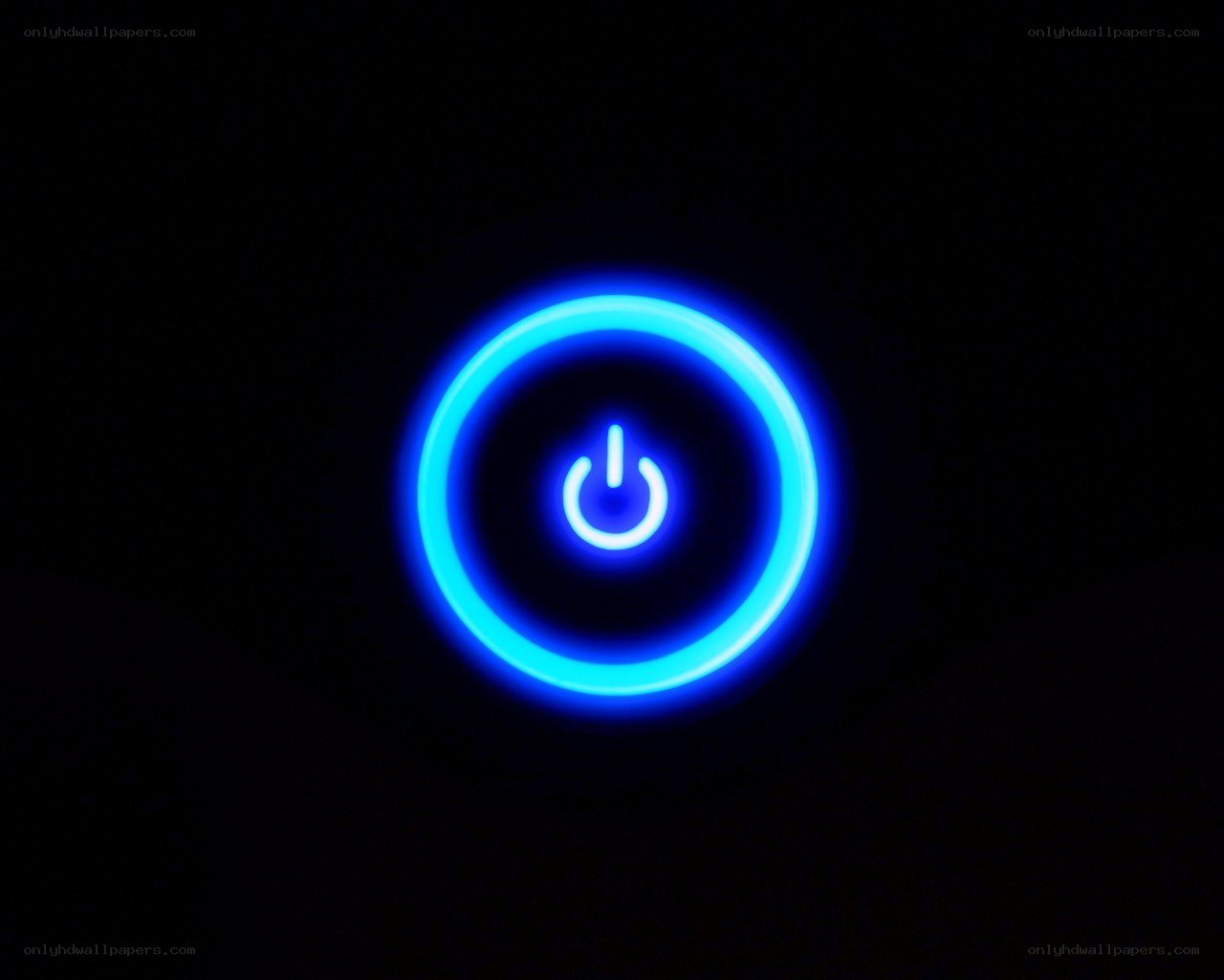 blue power button light