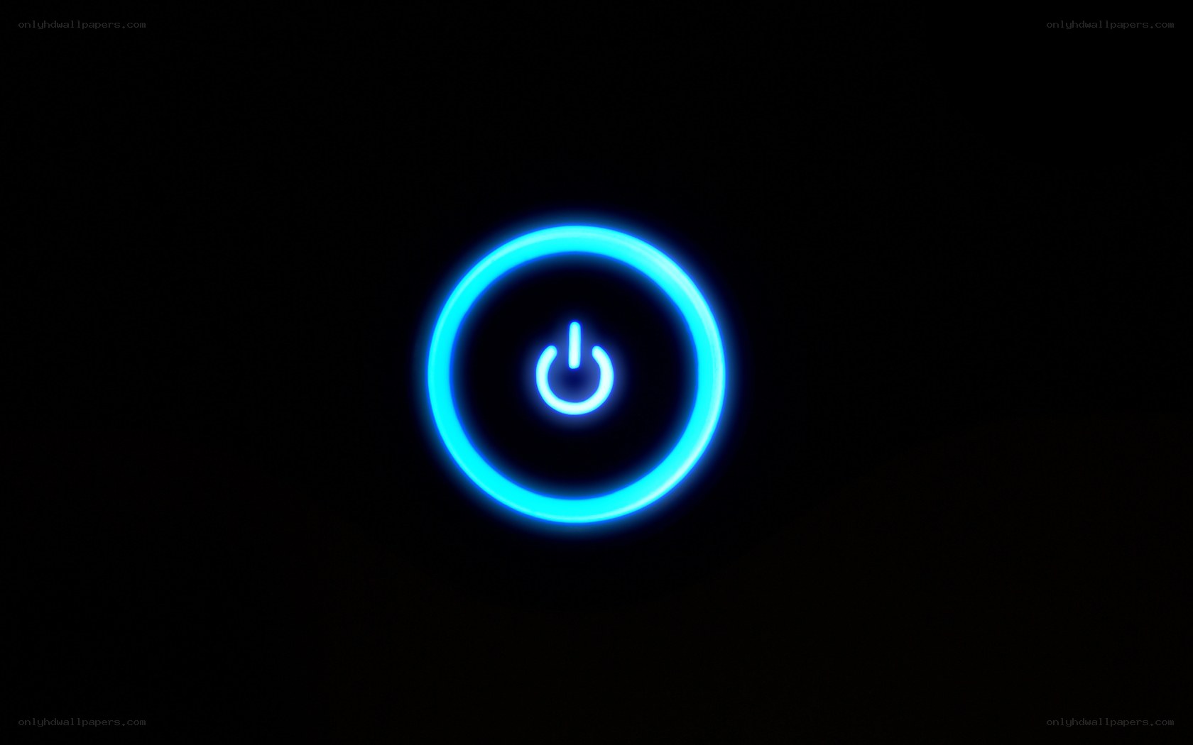 blue power button light