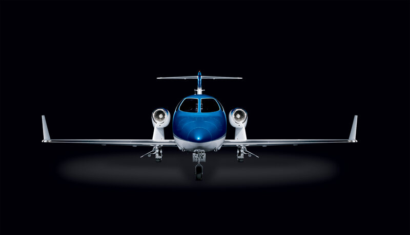 Blue Private Jet