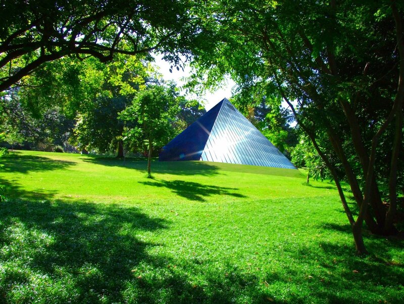 Blue Pyramid Sculpture