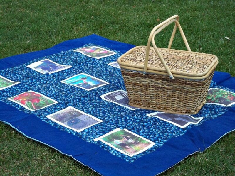 Blue Quilt with Photos