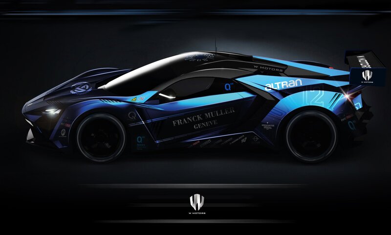 Blue Race Car — Black, Dramatic