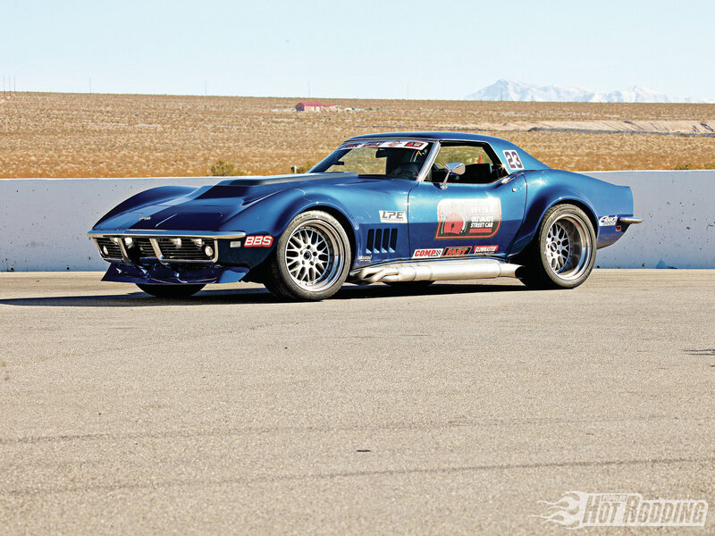 Blue Race Car — Calm, Afternoon, Photograph, Race Track
