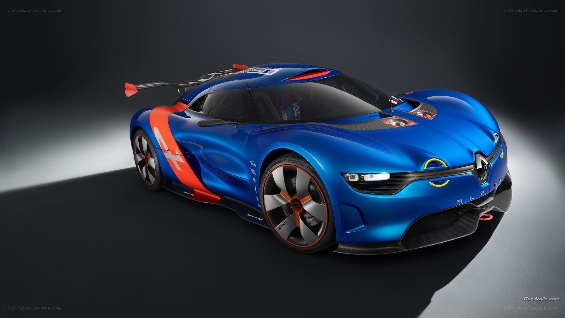 blue race car concept