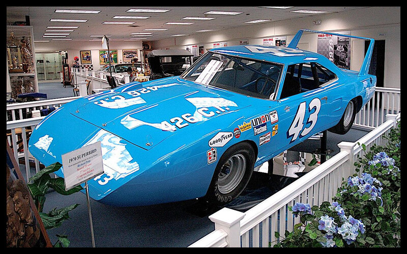 Blue Race Car — Displayed