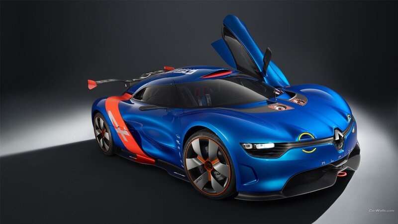 Blue Race Car — Dramatic, 3d Render, Car Door