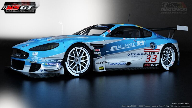 Blue Race Car — Dramatic, 3d Render, Race Car, Sponsor Logos
