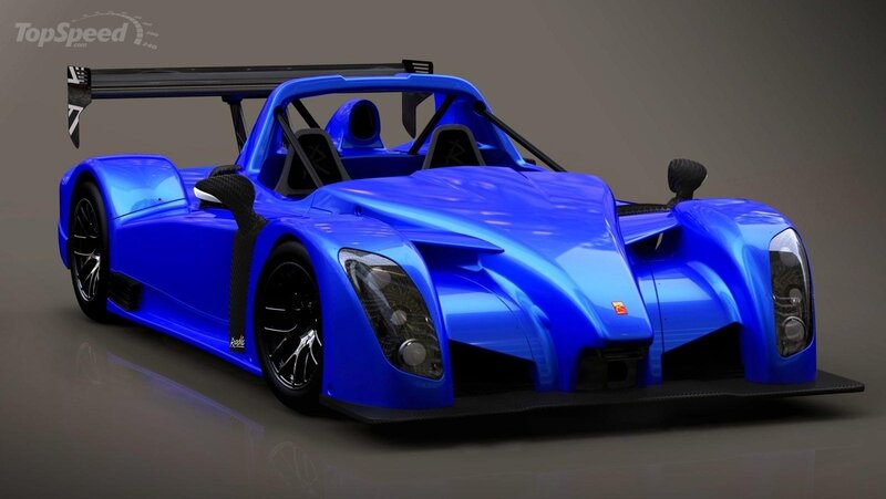 Blue Race Car — Dramatic, 3d Render, Targa Top