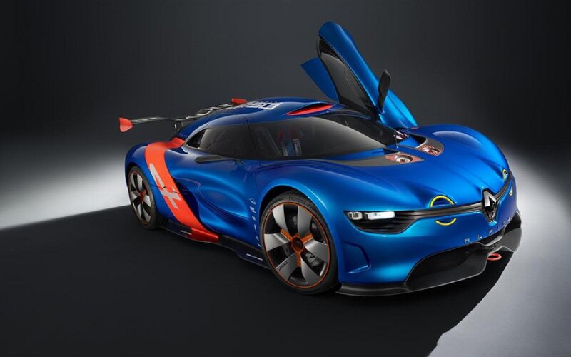 Blue Race Car — Dramatic, 3d Render, Wings
