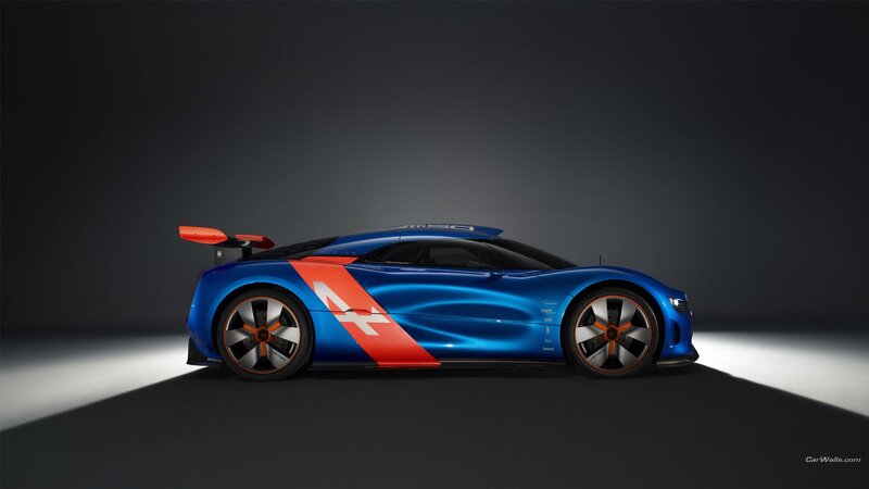 Blue Race Car — Dramatic, 3d Render, Wings, Tires, Lights