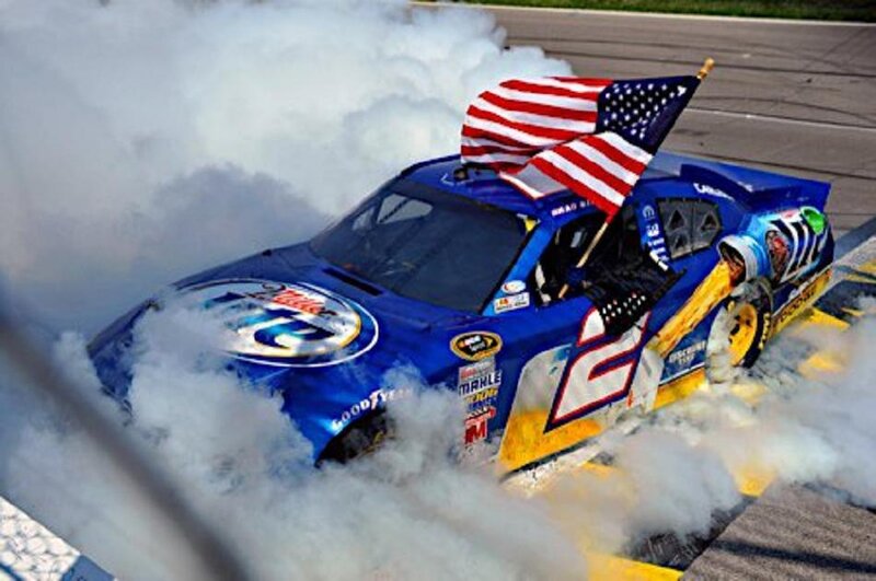 Blue Race Car — Dramatic, Afternoon, Photograph