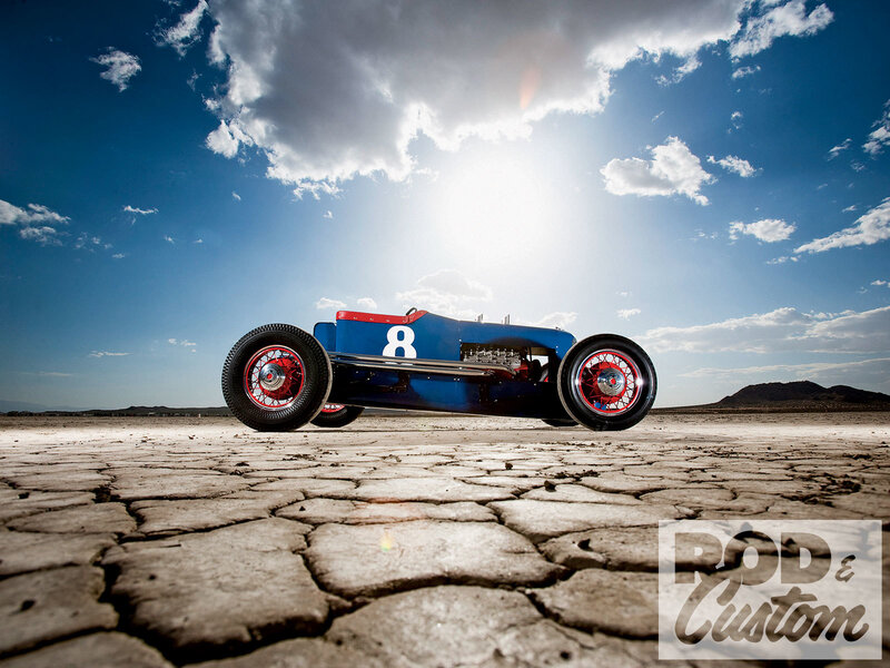 Blue Race Car — Dramatic, Afternoon