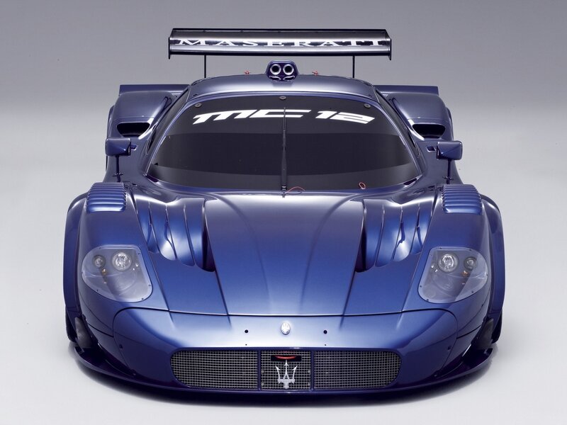 Blue Race Car — Dramatic, Photograph, Windshield, Grille, Rear Wing, Black
