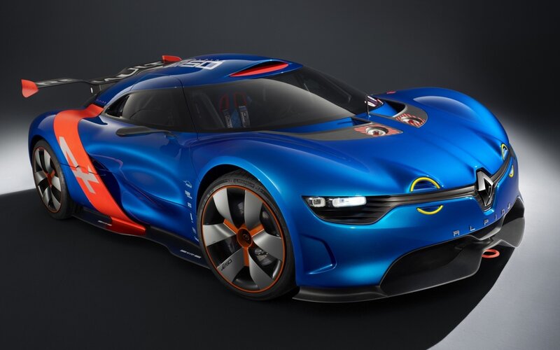Blue Race Car — Dramatic, Photograph, Wings, Tires