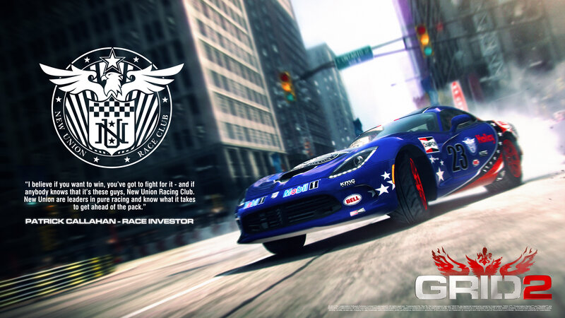 Blue Race Car Drifting — Dynamic