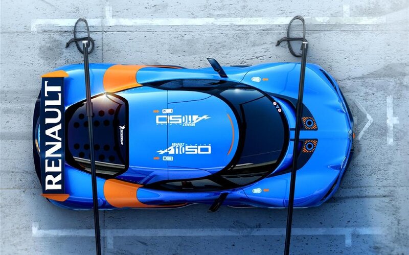 Blue Race Car — Dynamic, 3d Render, Race Track