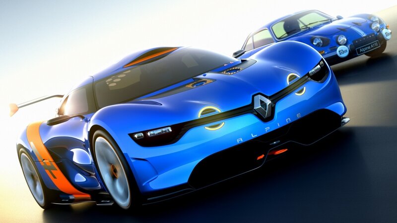 Blue Race Car — Dynamic, Afternoon, 3d Render, Race Car, Tire