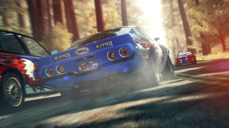 Blue Race Car — Dynamic, Afternoon, 3d Render, Race Cars