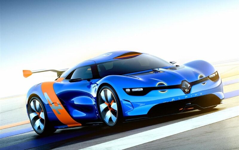 Blue Race Car — Dynamic, Afternoon, 3d Render, Race Track