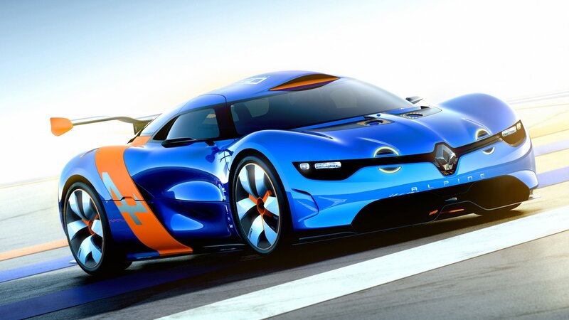 Blue Race Car — Dynamic, Afternoon, 3d Render, Race Track, Wings, Tires