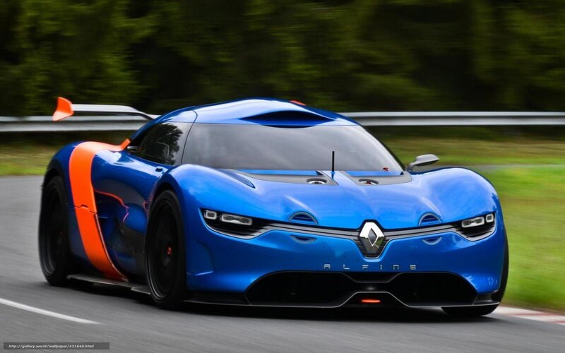 Blue Race Car — Dynamic, Afternoon, Photograph, Race Track, Green Trees