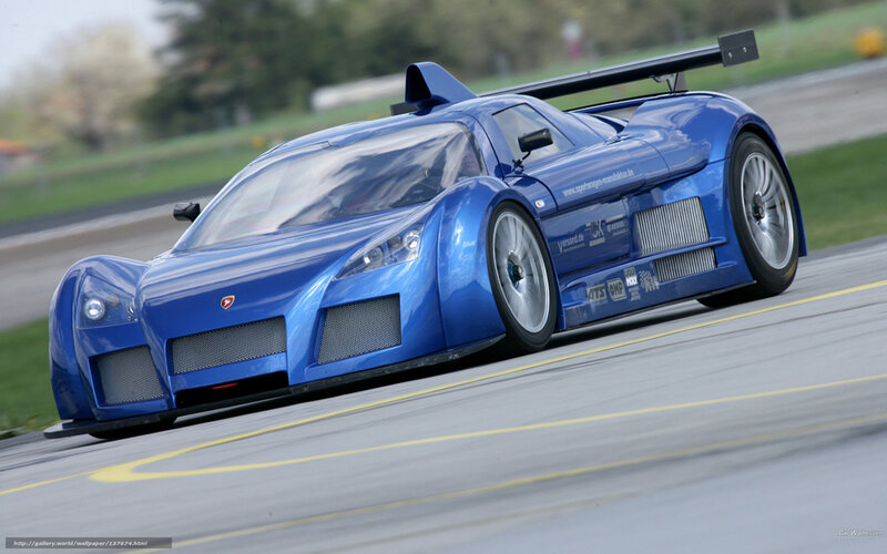 Blue Race Car — Dynamic, Afternoon, Photograph, Race Track, Wings