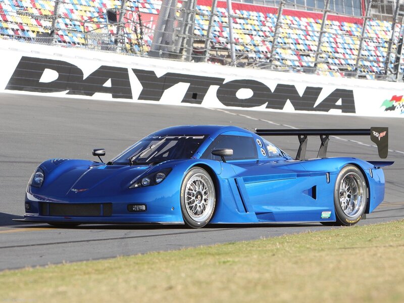 Blue Race Car — Dynamic, Afternoon, Photograph, Racetrack