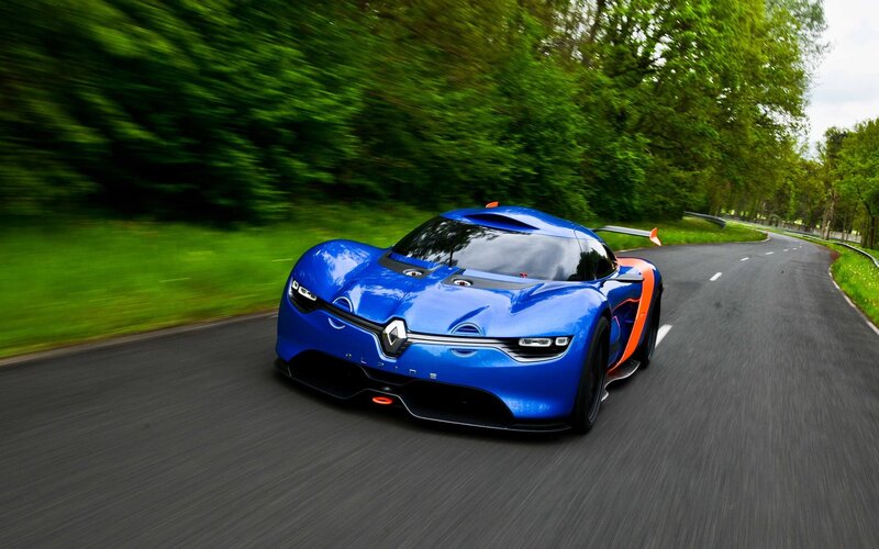 Blue Race Car — Dynamic, Afternoon, Photograph, Road, Trees