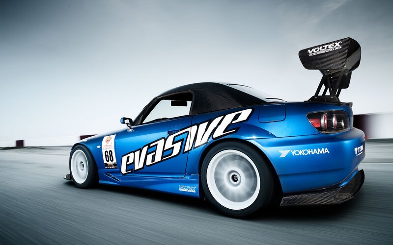 Blue Race Car — Dynamic, Photograph, Race Car