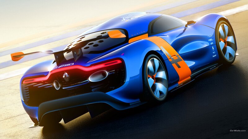 Blue Race Car — Dynamic, Sunset, 3d Render