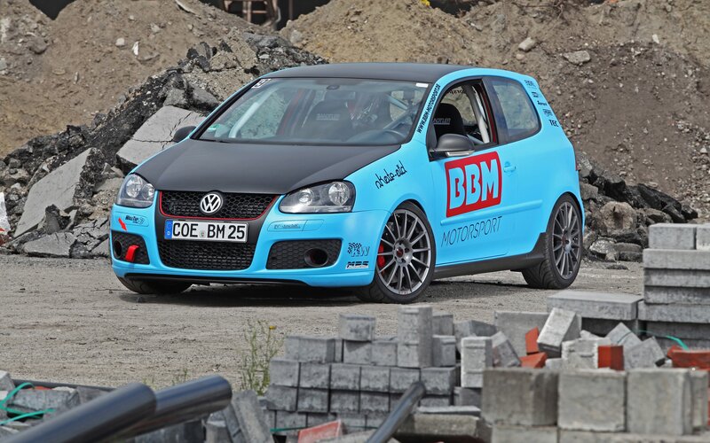 Blue Race Car — Industrial, Afternoon