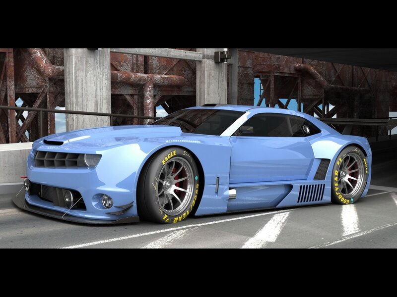 Blue Race Car — Light Blue, Industrial, Afternoon, 3d Render