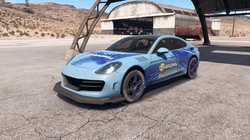 Blue Race Car — Neutral, Afternoon, 3d Render