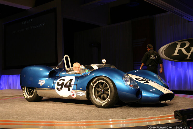 Blue Race Car on Stage