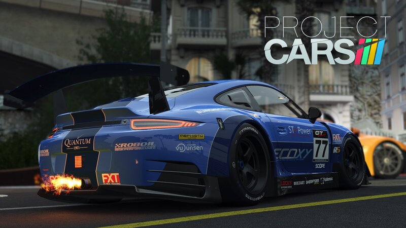 Blue Race Car on Street — Dynamic