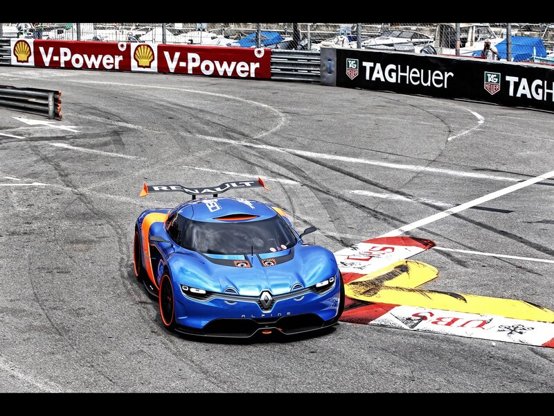 Blue race car on track
