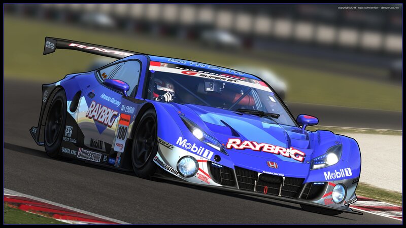 blue race car on track