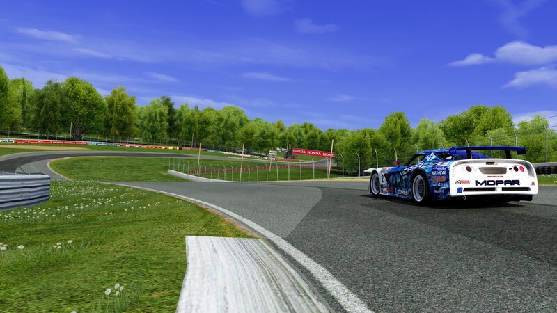 Blue Race Car on Track — Calm