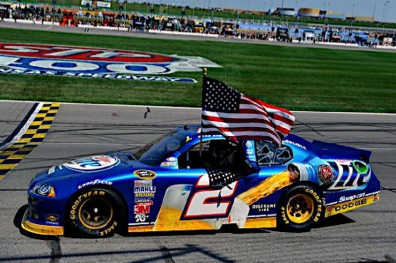 Blue Race Car on Track — Competitive