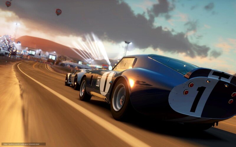 Blue Race Car on Track — Dramatic, Sunset, 3d Render