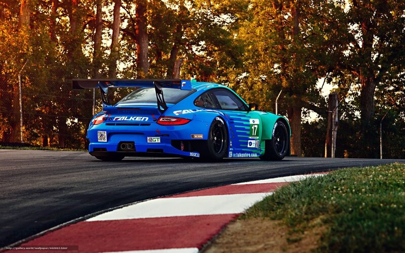 Blue Race Car on Track — Dramatic, Sunset, Photograph