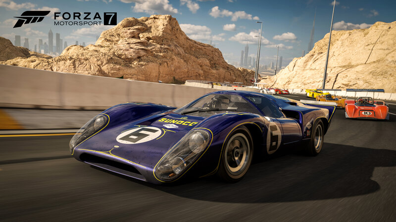 Blue Race Car on Track — Dynamic, Afternoon, 3d Render, Other Race Cars