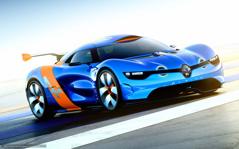 Blue Race Car on Track — Dynamic, Afternoon, 3d Render, Race Track, Wings